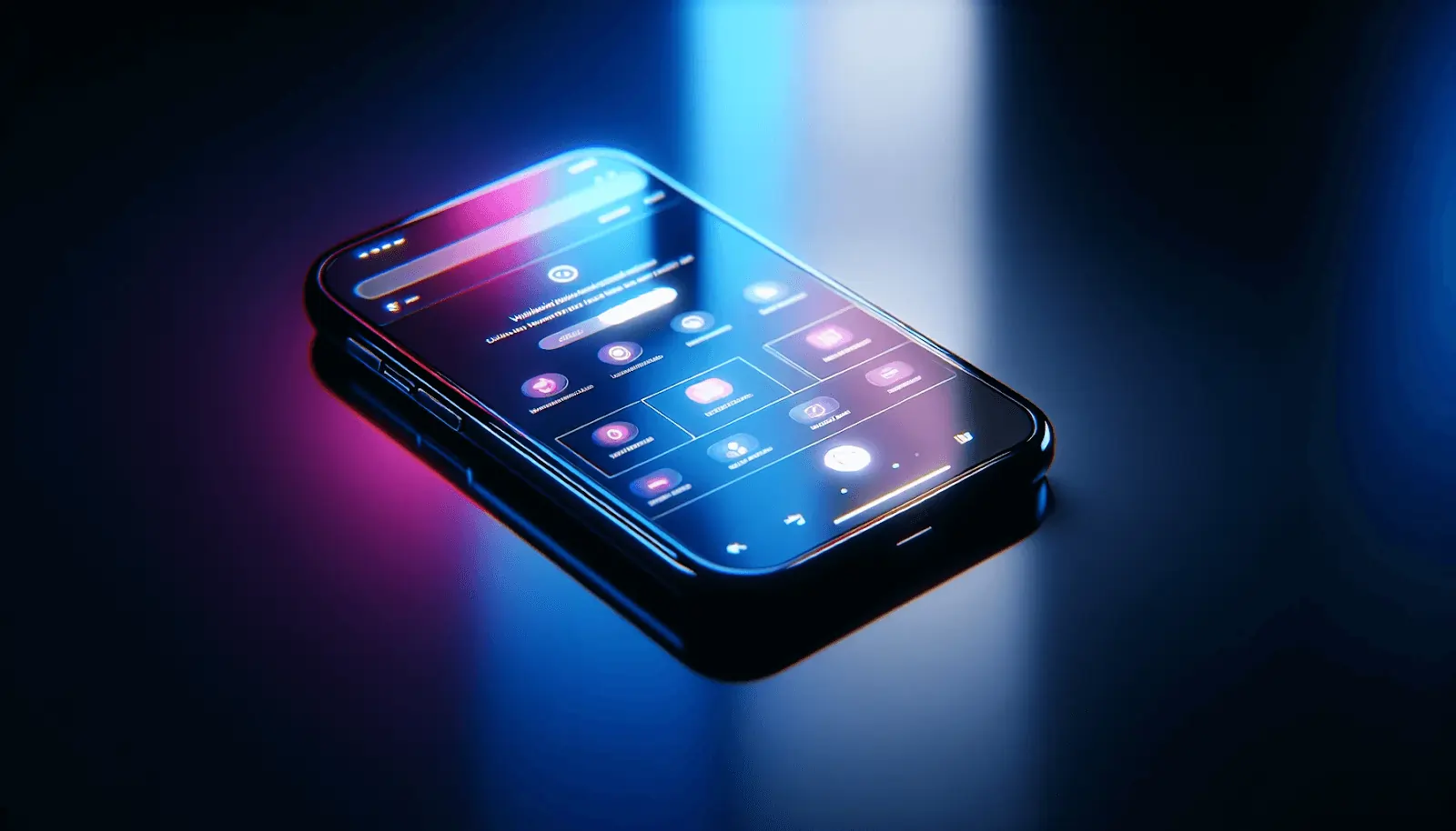 Illustration of a smartphone with a Wix app icon and a website displayed on the screen