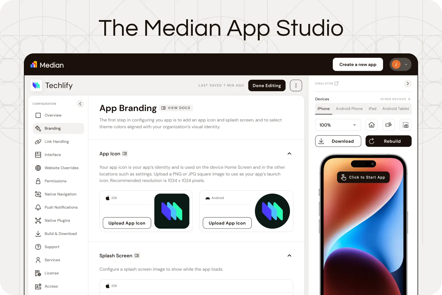 The top-code app builder in 2023. Image: Median.co