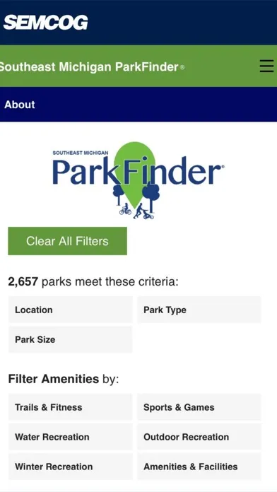 Southeast Michigan ParkFinder