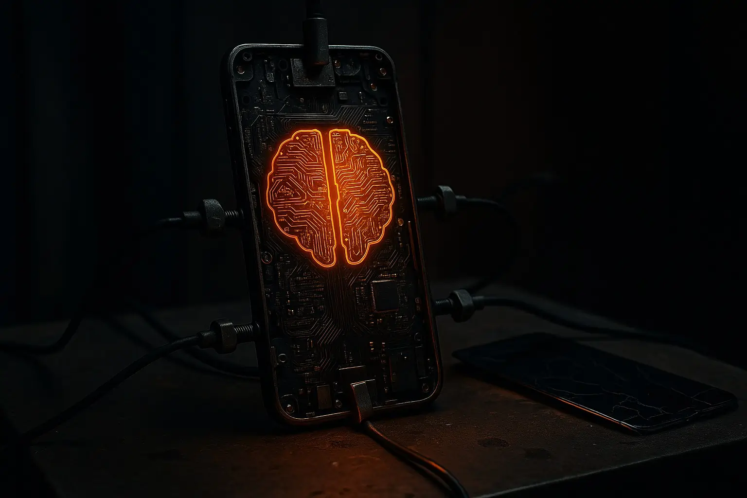 A diagram showing the brain: Your app’s logic and navigation.