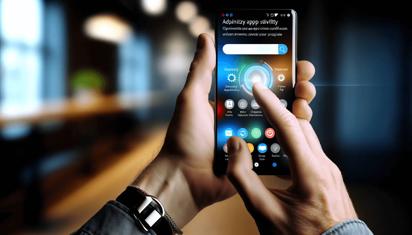 A smartphone with ASO app on the screen