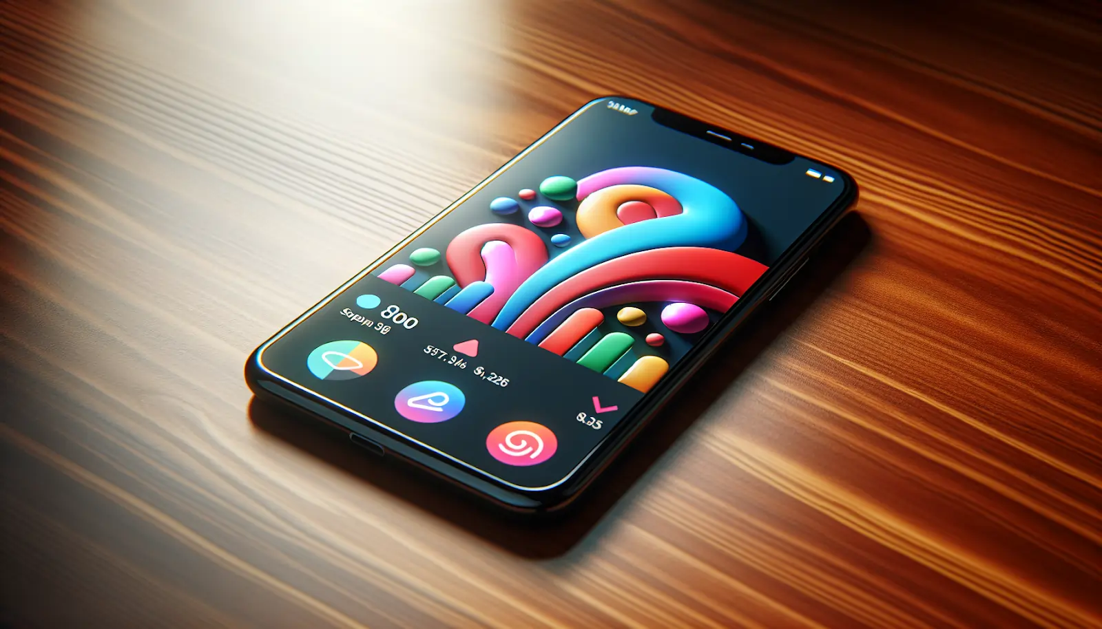 Mobile app on a smartphone screen