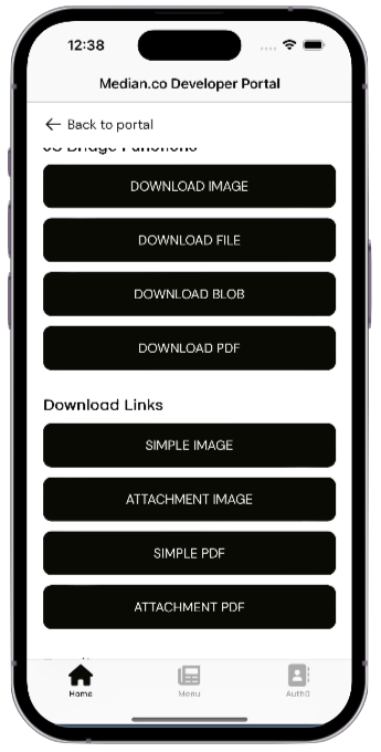 A screenshot of the Median.co Developer Portal.