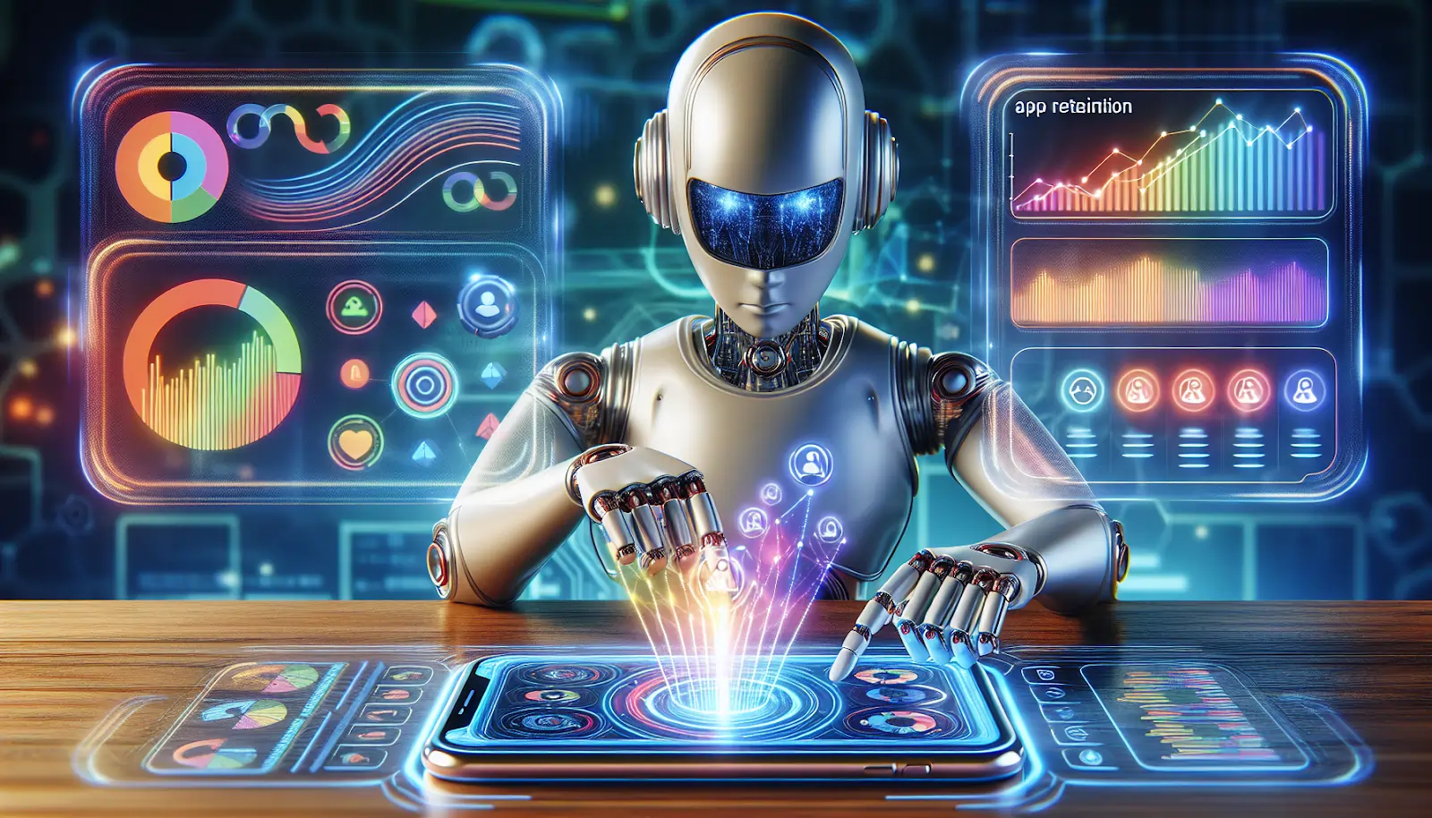 Illustration of data analysis for app retention optimization