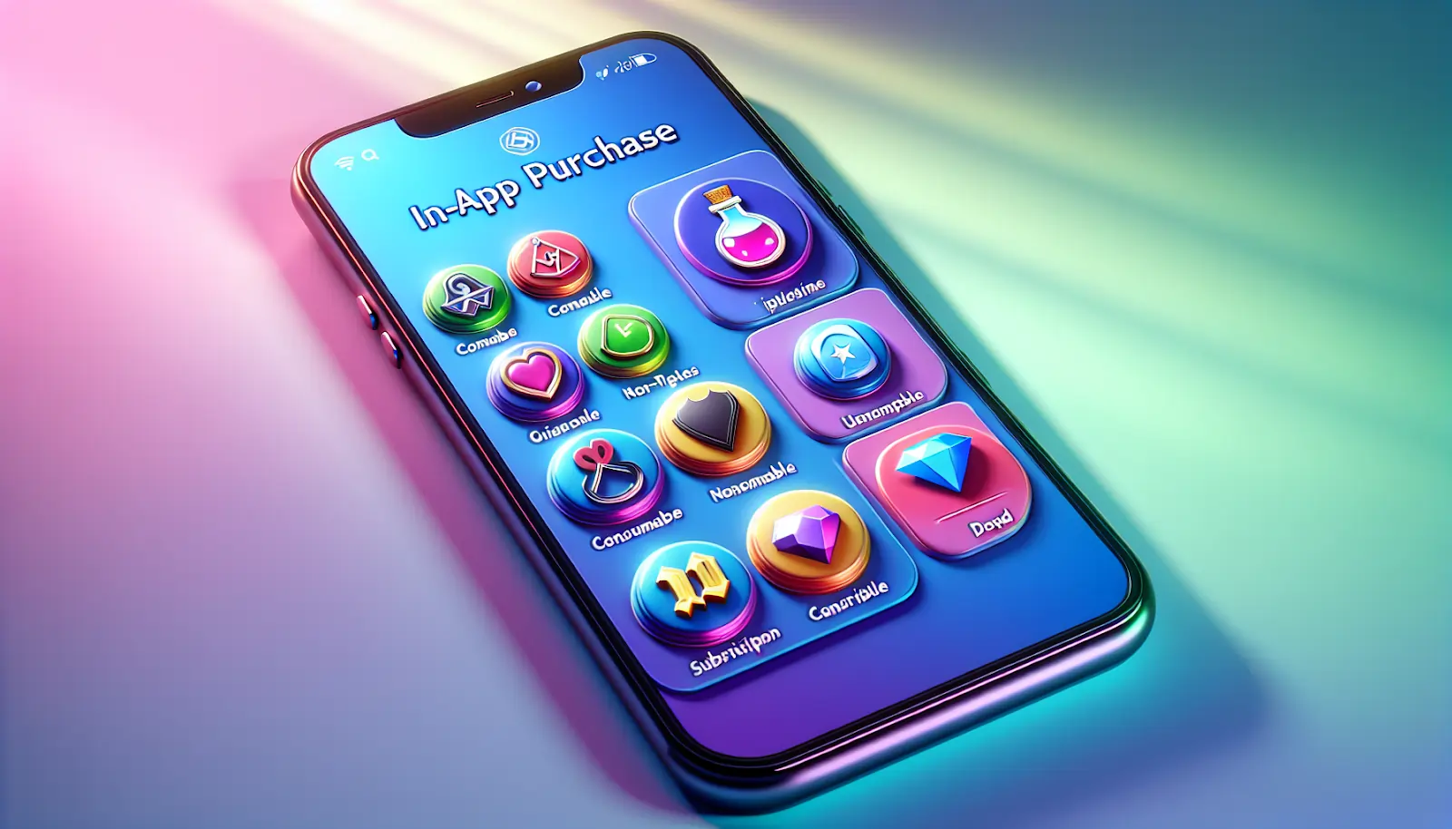 Illustration of in-app purchases