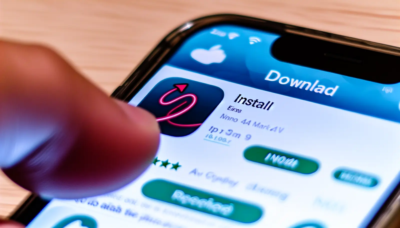 Photo of a mobile app download screen