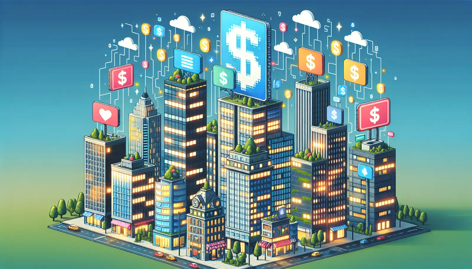 Illustration of multiple monetization methods