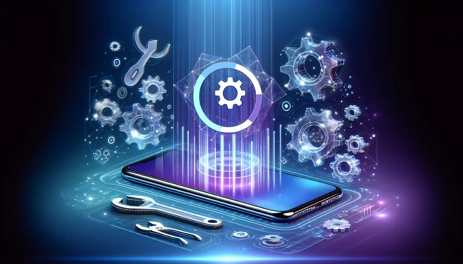 Mobile app update process with a progress bar