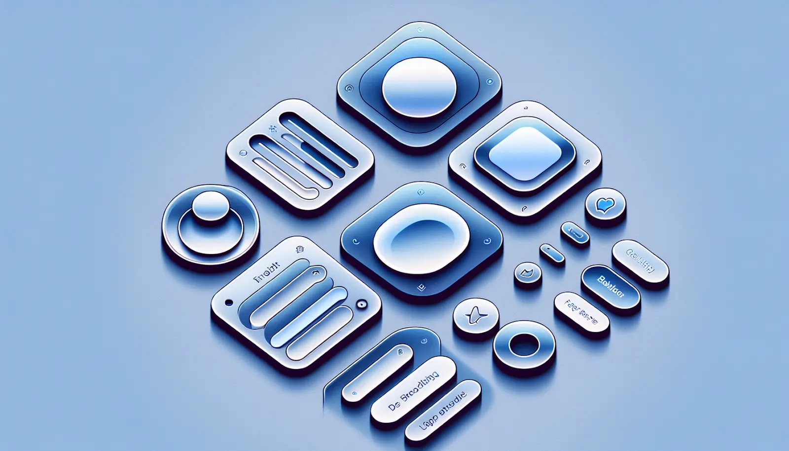 Illustration of standard interface elements for iOS apps