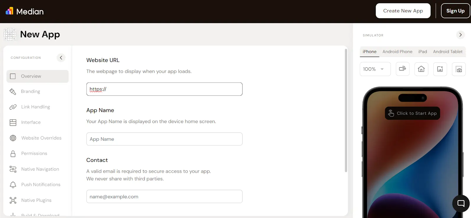 Median.co App Studio
