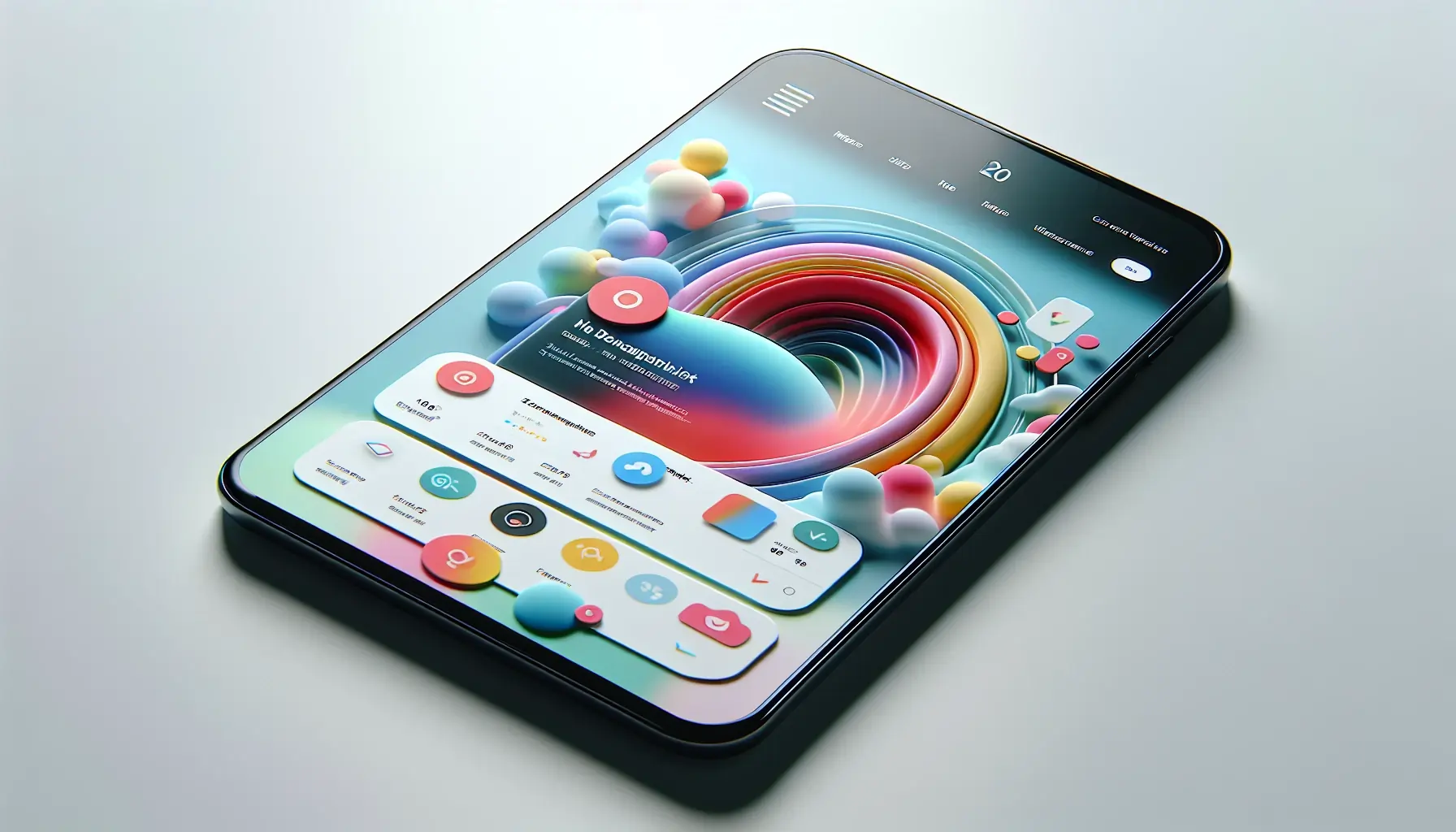 Illustration of a mobile phone displaying web content within a native app interface